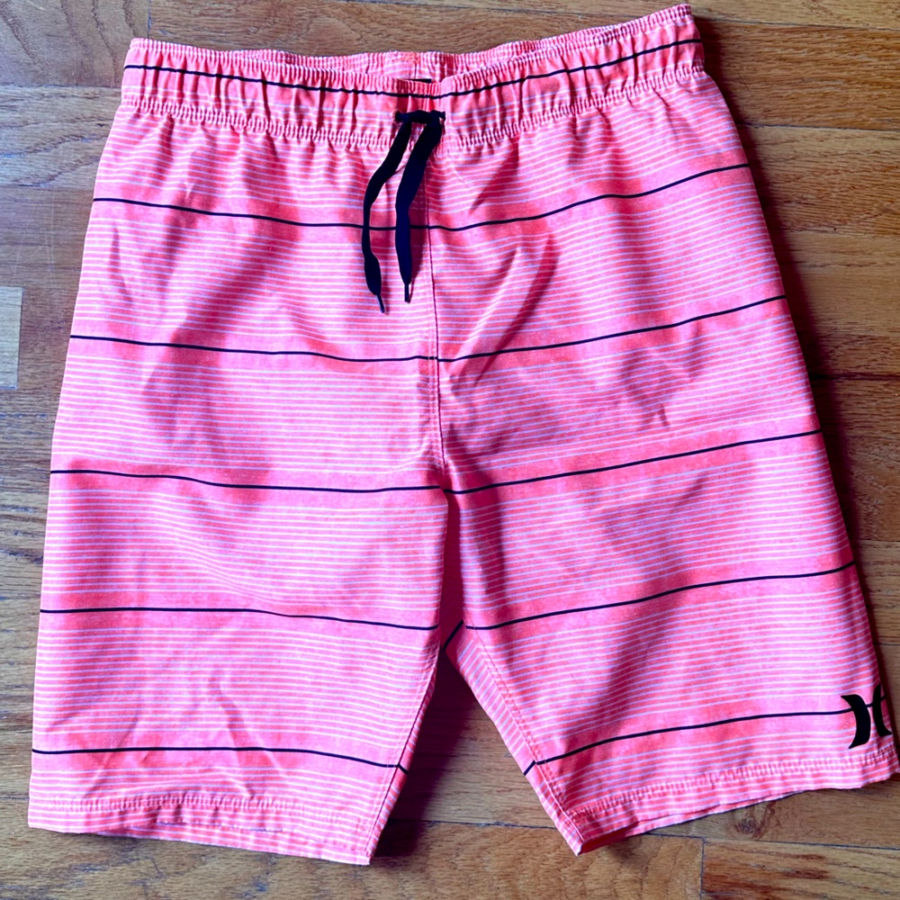 Boys Hurley Swim Trunks - Mesh liner - Sz 10/12 - EUC